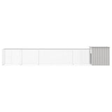 VidaXL Kippenhok 600x91x100 cm gegalvaniseerd staal grijs