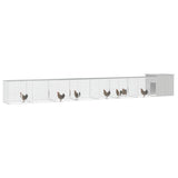 VidaXL Kippenhok 800x91x100 cm gegalvaniseerd staal grijs