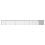 VidaXL Kippenhok 900x91x100 cm gegalvaniseerd staal grijs