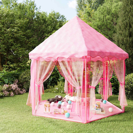 Vidaxl prinsessenspeeltent met 250 ballen 133x140 cm roze