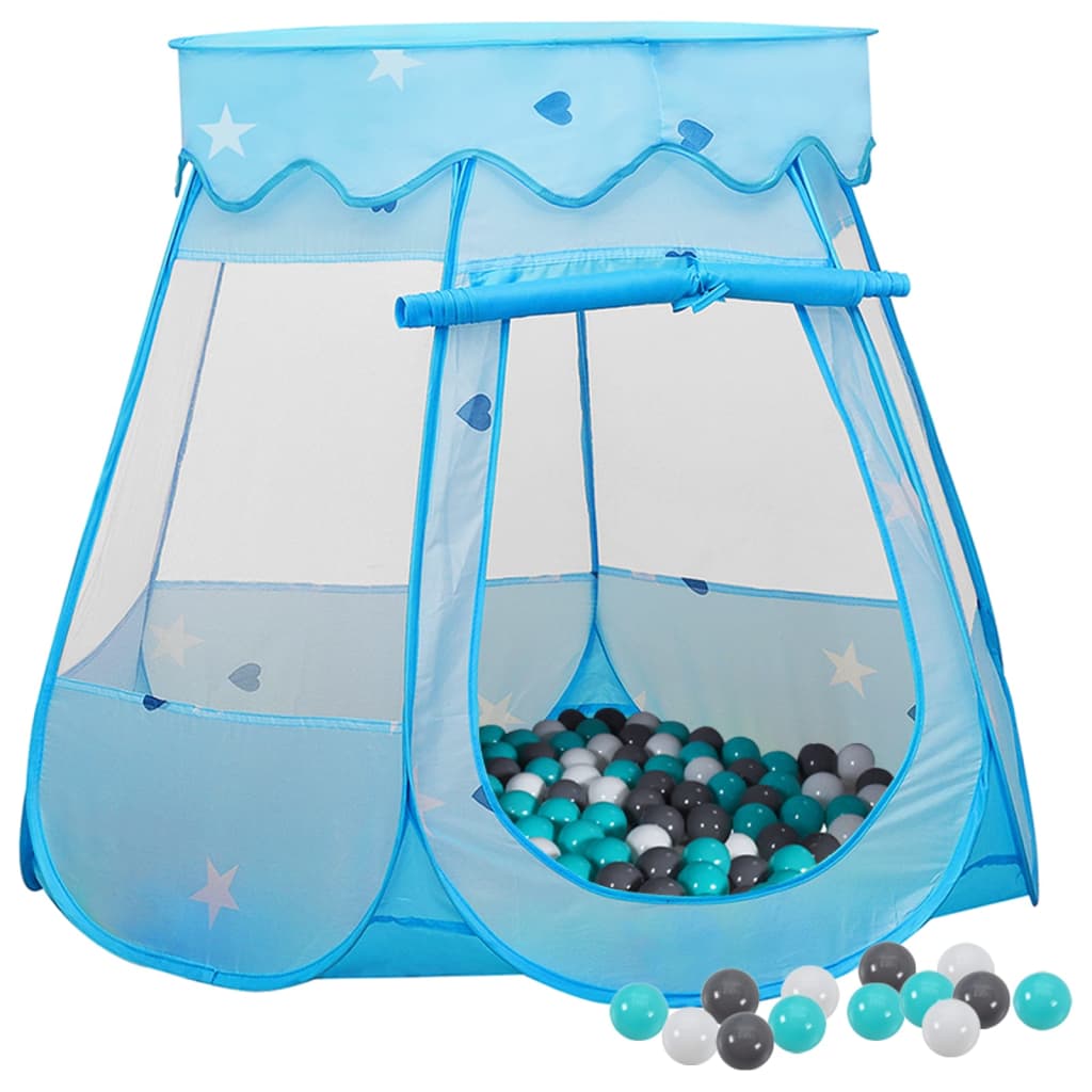 VidaXL Kinderspeeltent met 250 ballen 102x102x82 cm blauw