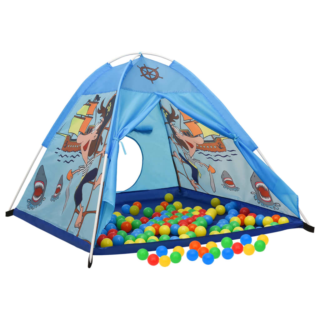 VidaXL Kinderspeeltent met 250 ballen 120x120x90 cm blauw