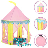 VidaXL Kinderspeeltent met 250 ballen 100x100x127 cm roze