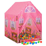 VidaXL Kinderspeeltent met 250 ballen 69x94x104 cm roze