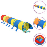 VidaXL Kinderspeeltunnel met 250 ballen 245 cm polyester meerkleurig