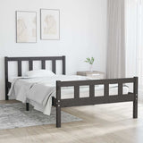 Vidaxl bedframe massief hout grijs 100x200 cm