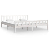 Vidaxl bedframe massief hout wit 160x200 cm