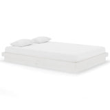 Vidaxl bedframe massief hout wit 140x200 cm