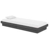 Vidaxl bedframe massief hout grijs 75x190 cm