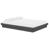 Vidaxl bedframe massief hout grijs 140x190 cm