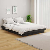 Vidaxl bedframe massief hout grijs 140x190 cm