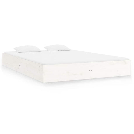 Vidaxl bedframe massief hout wit 200x200 cm