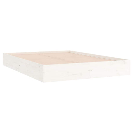 Vidaxl bedframe massief hout wit 200x200 cm