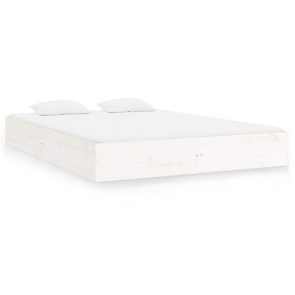 Vidaxl bedframe massief hout wit 140x200 cm