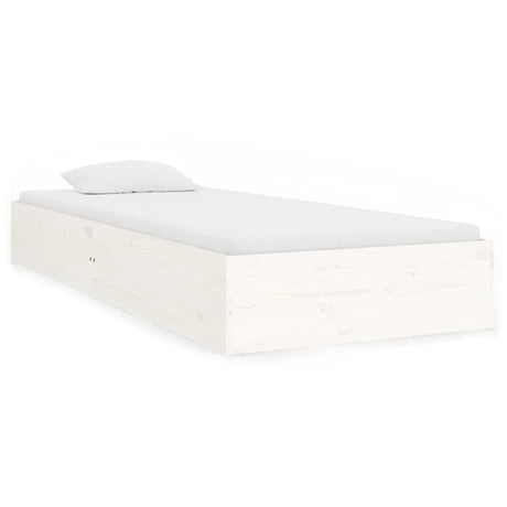 Vidaxl bedframe massief hout wit 90x190 cm