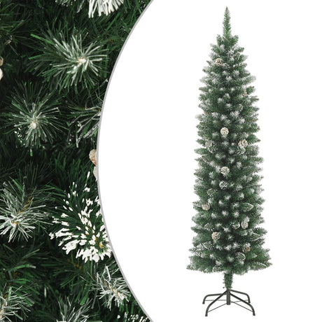 Vidaxl kunstkerstboom smal met standaard 150 cm pvc