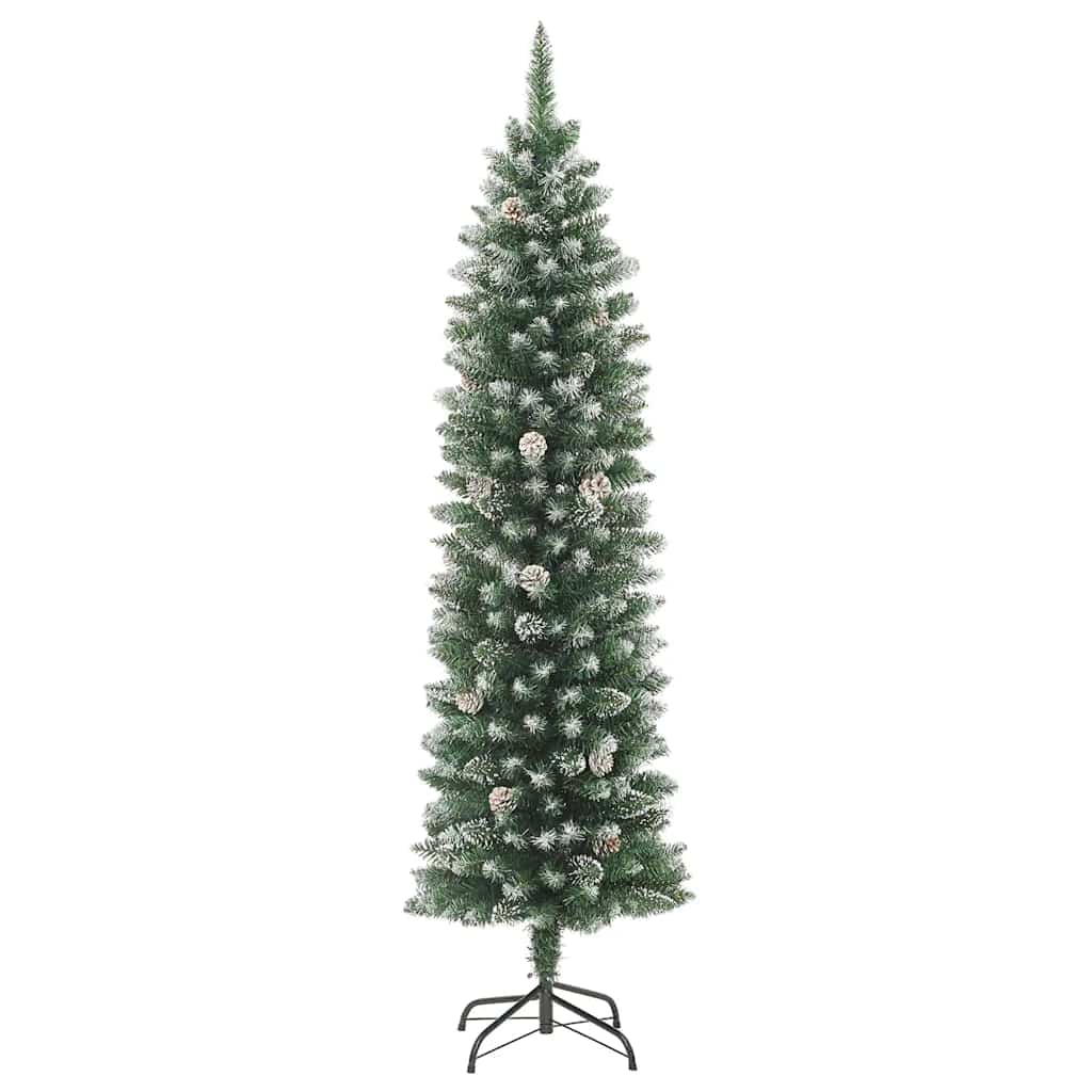 Vidaxl kunstkerstboom smal met standaard 180 cm pvc