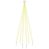 Vidaxl vlaggenmast kerstboom 108 led's warmwit 180 cm