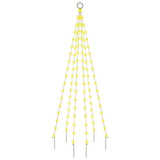 Vidaxl vlaggenmast kerstboom 108 led's warmwit 180 cm