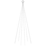 Vidaxl vlaggenmast kerstboom 108 led's meerkleurig 180 cm