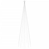 Vidaxl vlaggenmast kerstboom 310 led's warmwit 300 cm