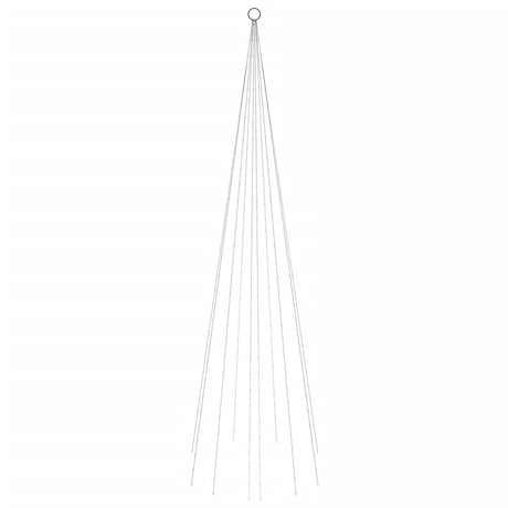 Vidaxl vlaggenmast kerstboom 310 led's warmwit 300 cm