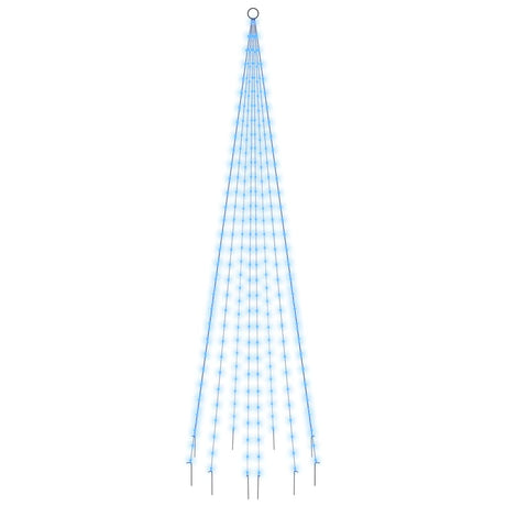 Vidaxl vlaggenmast kerstboom 310 led's blauw 300 cm