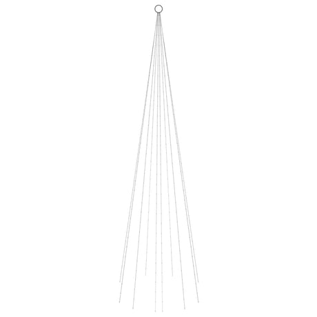 Vidaxl vlaggenmast kerstboom 310 led's blauw 300 cm