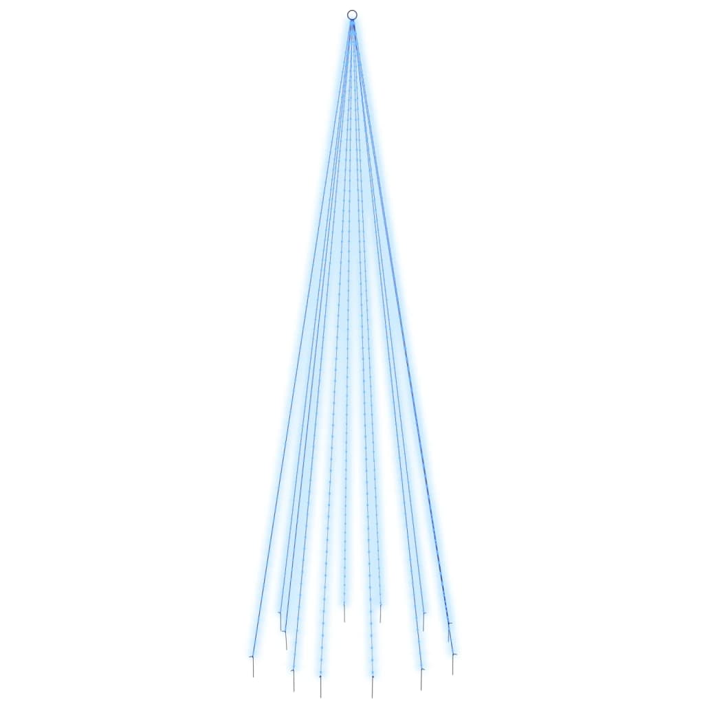 Vidaxl vlaggenmast kerstboom 732 led's blauw 500 cm