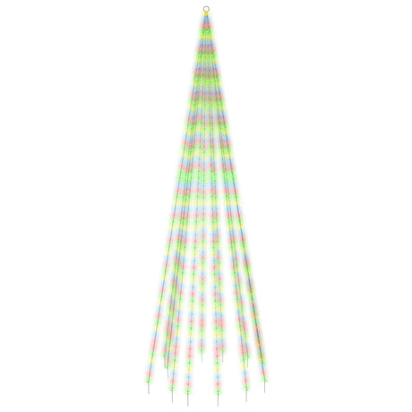 Vidaxl vlaggenmast kerstboom 732 led's meerkleurig 500 cm