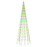 Vidaxl vlaggenmast kerstboom 732 led's meerkleurig 500 cm