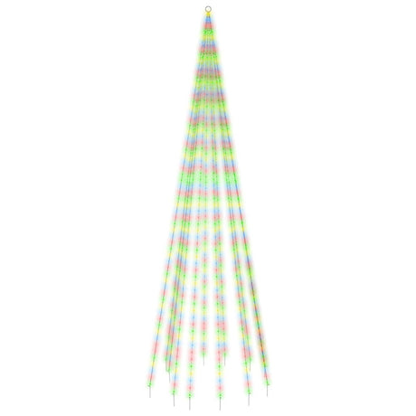Vidaxl vlaggenmast kerstboom 732 led's meerkleurig 500 cm