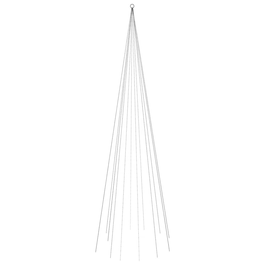 Vidaxl vlaggenmast kerstboom 732 led's meerkleurig 500 cm
