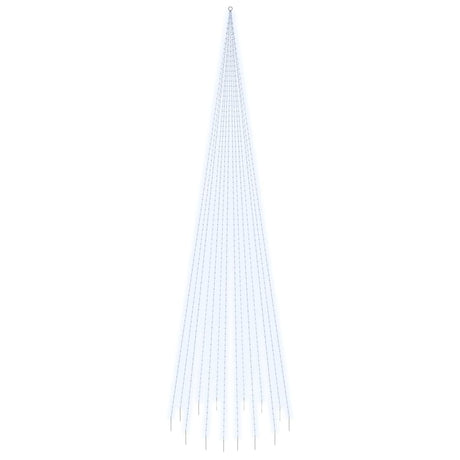 Vidaxl vlaggenmast kerstboom 1134 led's koudwit 800 cm