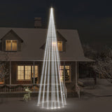 VidaXL Vlaggenmast kerstboom 1134 LED's koudwit 800 cm