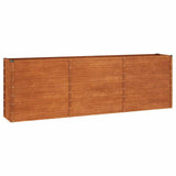 Vidaxl plantenbak verhoogd 240x40x77 cm cortenstaal roestig