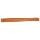 Vidaxl plantenbak verhoogd 600x80x45 cm cortenstaal roestig