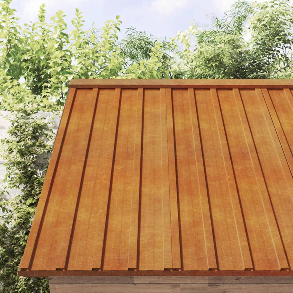 Vidaxl dakpanelen 12 st 100x44 cm cortenstaal roestig