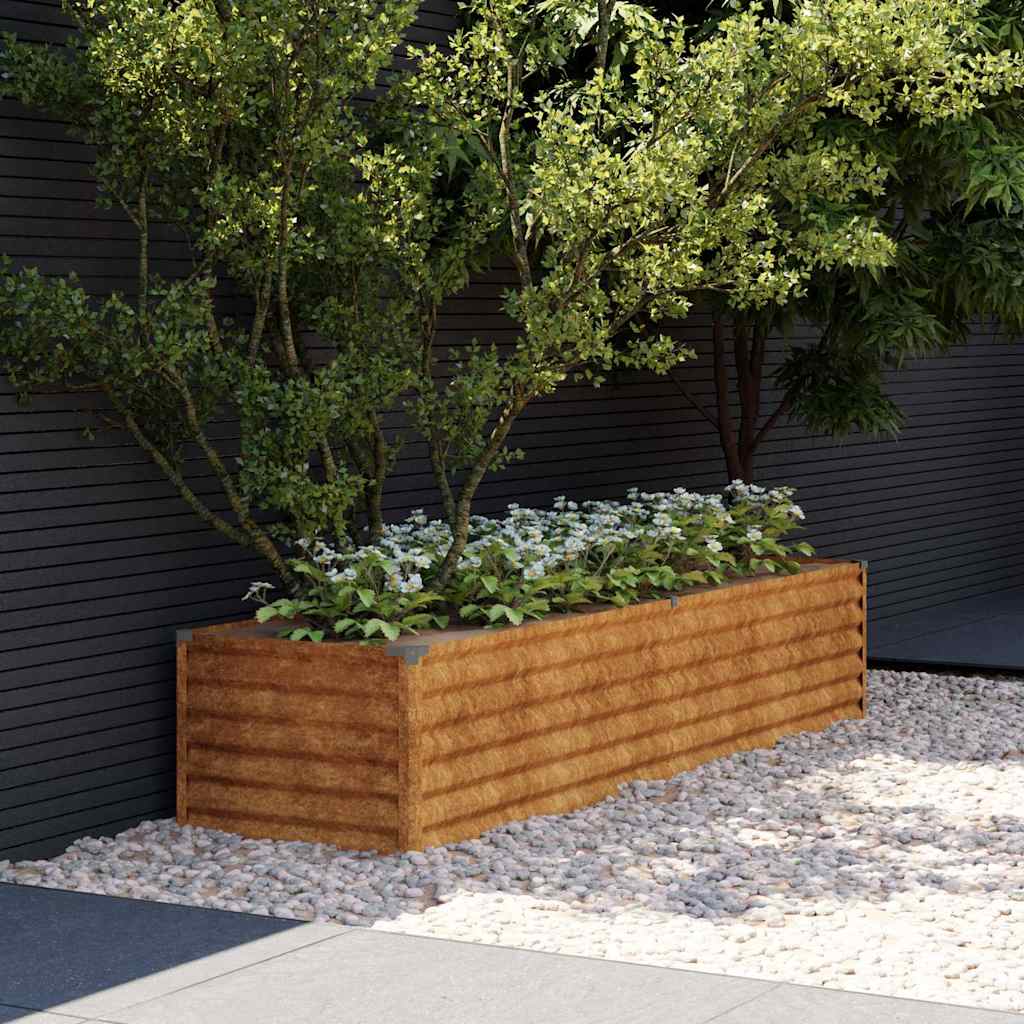 Vidaxl verhoogde tuinbak 194x50x36 cm cortenstaal