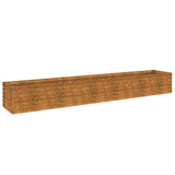 Vidaxl verhoogde tuinbak 291x50x36 cm cortenstaal