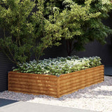 Vidaxl plantenbak verhoogd 195x100x36 cm cortenstaal