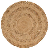 Vidaxl tapijt rond 120 cm gevlochten jute