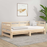 Vidaxl slaapbank uitschuifbaar massief grenenhout 2x(90x190) cm