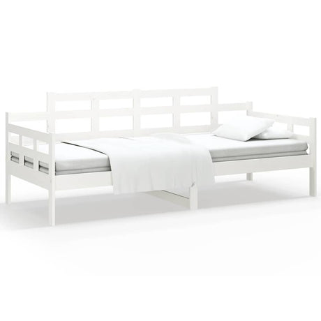 Vidaxl slaapbank massief grenenhout wit 90x190 cm