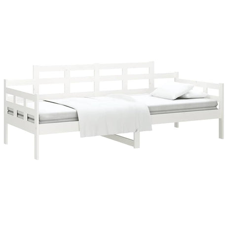 Vidaxl slaapbank massief grenenhout wit 90x190 cm