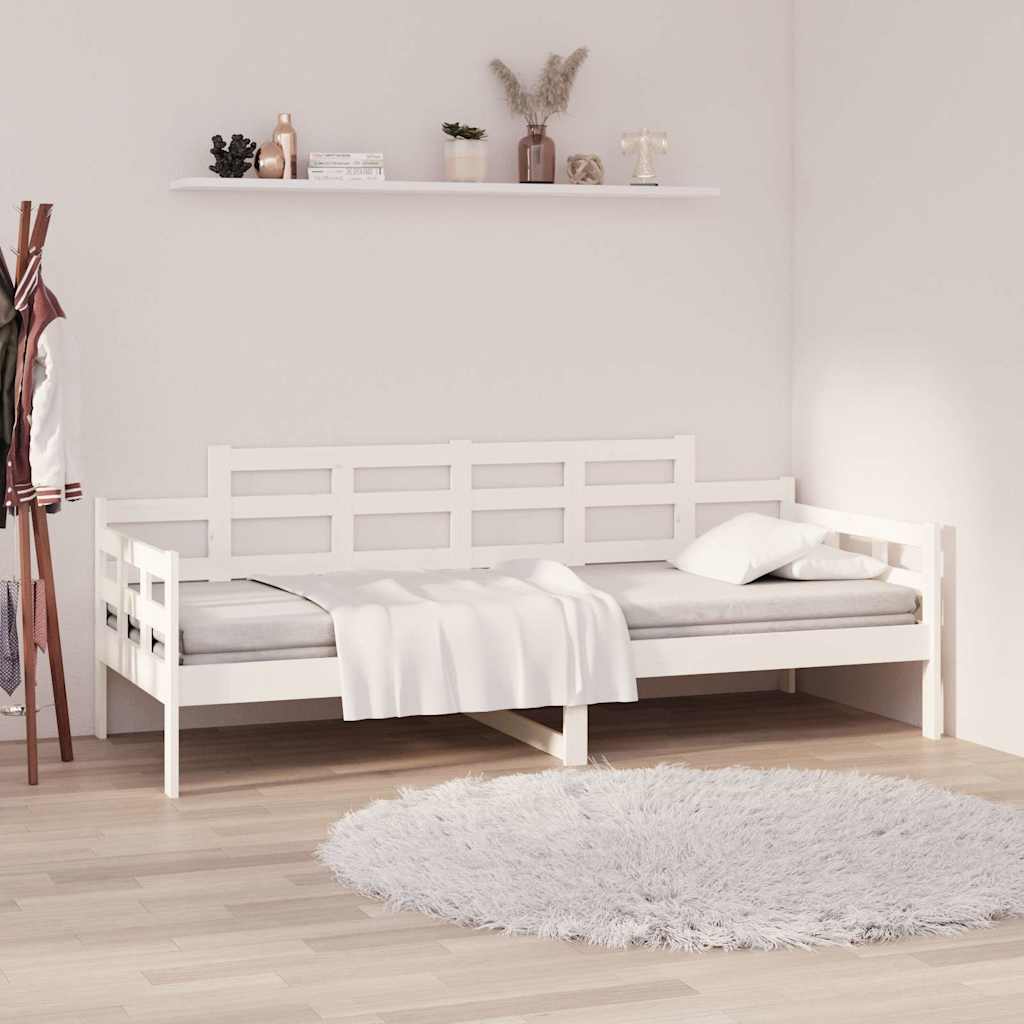 Vidaxl slaapbank massief grenenhout wit 90x190 cm