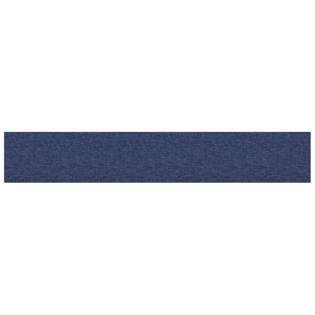 VidaXL Wandpanelen 12 st 1,62 m² 90x15 cm stof blauw