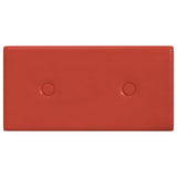 Vidaxl wandpanelen 12 st 0,54 m² 30x15 cm kunstleer rood