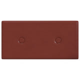 Vidaxl wandpanelen 12 st 0,54 m² 30x15 cm kunstleer wijnrood