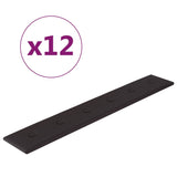 VidaXL Wandpanelen 12 st 1,62 m² 90x15 cm kunstleer zwart